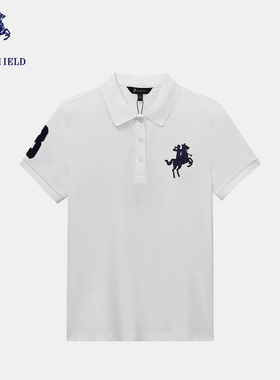 【商场同款】POLOSHIELD女士百搭时尚POLO衫短袖上衣6262T1C048