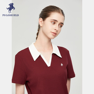 【商场同款】POLOSHIELD女士百搭时尚POLO衫短袖上衣6262T1C066