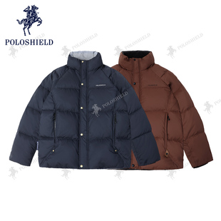 POLOSHIELD保罗希尔德男士冬季90鸭绒羽绒服外套加厚保暖立领