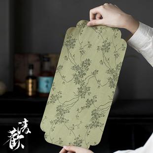 家用双面禅意桌布垫 清欢 仿香云纱茶席 干泡茶道茶垫防水 新中式