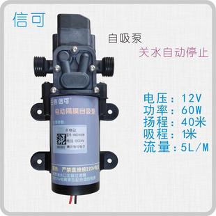 12V24V高压力高扬程自动控制喷雾泵抽水泵自吸泵洗车浇水泵增压泵