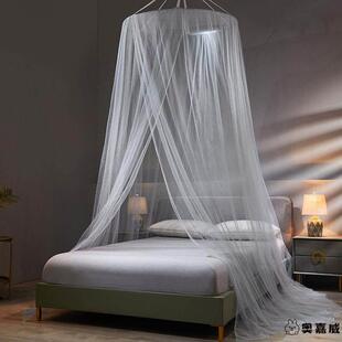 圆顶式落地文蚊帐2025新款家用卧室免安装吊顶挂钩天花板宫廷公主