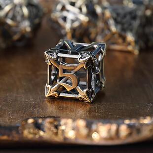 青铜金属镂空风铃音骰子套装COC桌游跑团克苏鲁20面色子博德之门