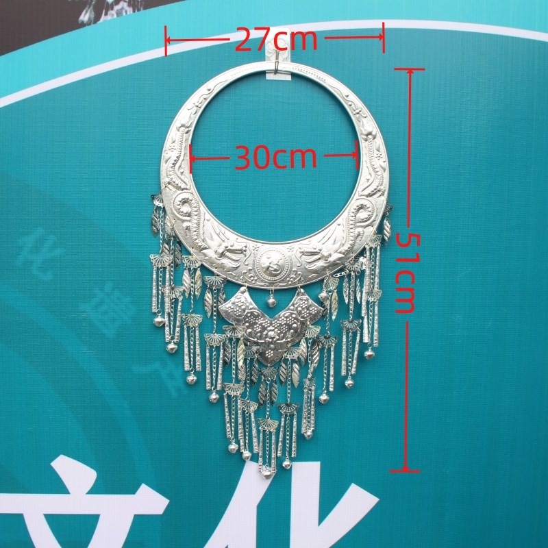 2024新款苗族银饰女子头戴帽圈复古手工民族风舞蹈演出凤冠整套