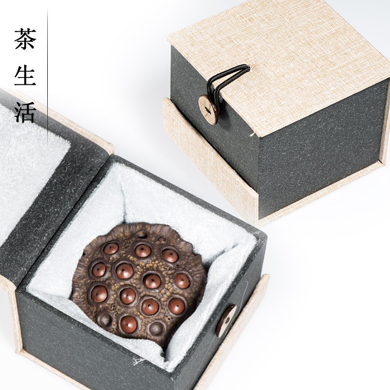 茶宠精品紫砂可养手工莲子雕塑枯莲把件茶盘橱窗家居装饰小摆件