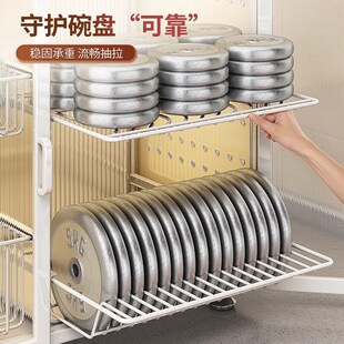 碗碟收纳架碗柜沥水架家用台面多功能放碗筷盘餐具盒厨房置物架子