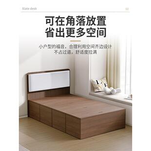 定制兔宝宝刨花板滑轮抽屉组合床客房小公寓榻榻米收纳箱平台床