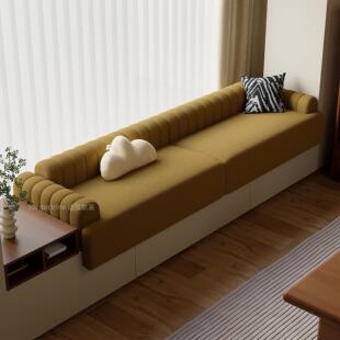 2025款飘窗沙发飘窗垫窗台垫轻奢高级感泰迪绒榻榻米定制卡座高端