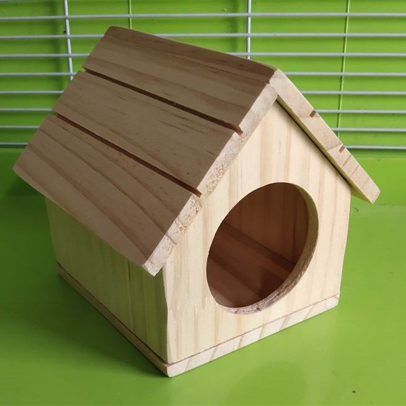 【满额包邮】仓鼠实木木屋躲避 金丝熊窝睡房 基础笼DIY玩具用品