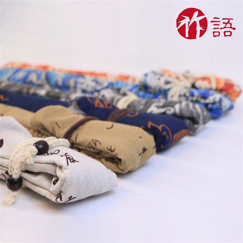 双层竹笛子洞箫袋尺八南箫绒布袋套子乐器折口成人包装中国风包邮