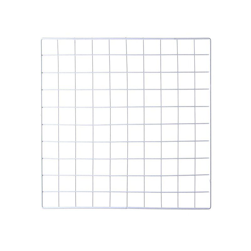 白色铁网格网置物架网片铁艺幼儿园展示架摆摊货架铁丝格子网挂墙