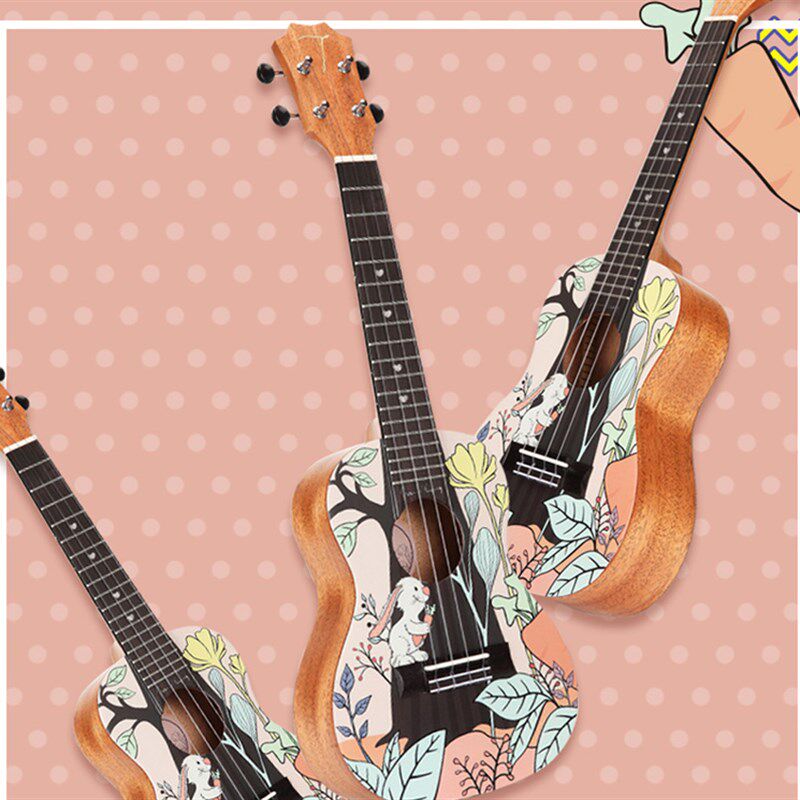 tom尤克里里23寸26寸电箱欧阳娜娜款初学女生单板乌克丽丽小吉他