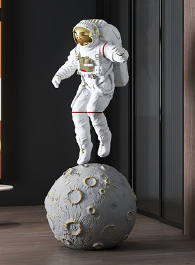 创意太空人玻璃钢雕塑大型摆件落地商场酒店大堂大号软装饰品摆设