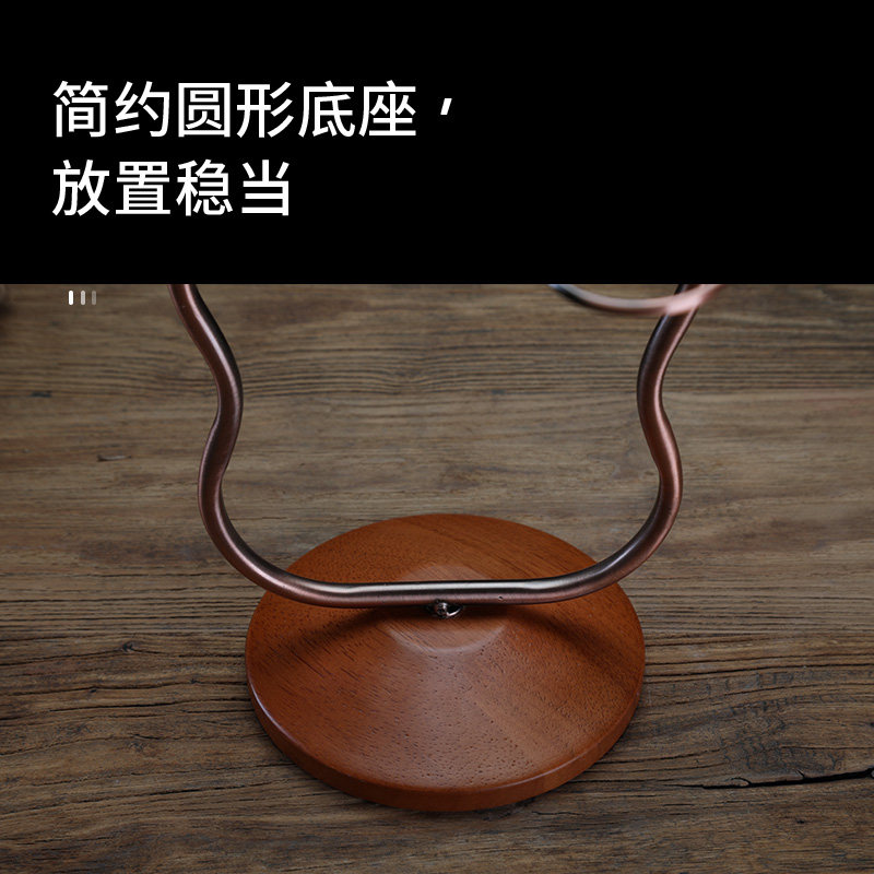 创意实木红酒杯架醒酒器架子倒挂高脚杯葡萄酒分酒器家用6只套装