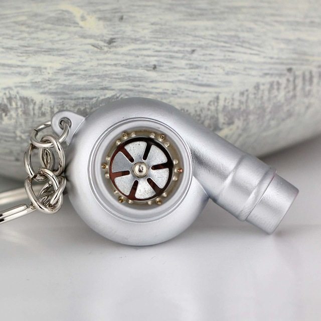 涡轮钥匙扣金属口哨声音增压器钥匙链改装汽车挂件男个性礼品创意