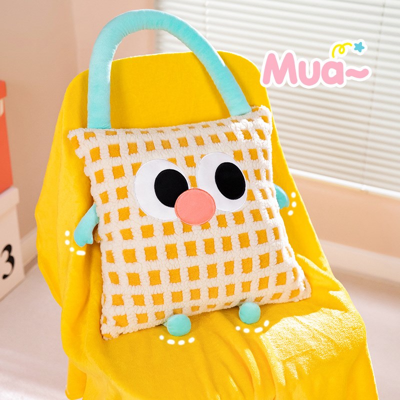 多巴胺手拎抱枕被子两用学生宿舍靠垫毯子二合一办公室午睡空调被