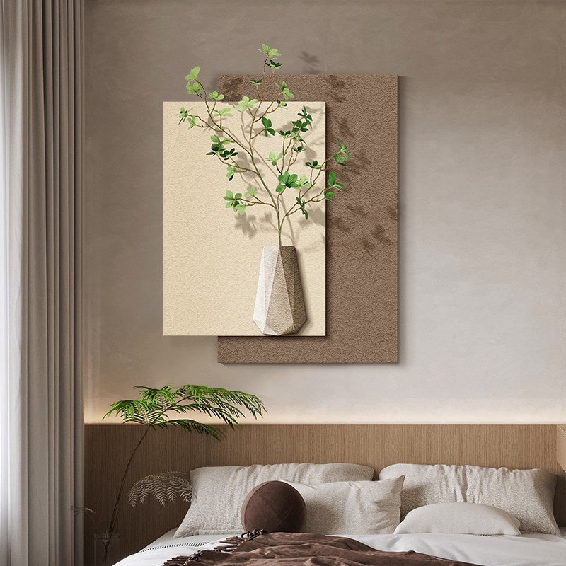 立体肌理画意式极简客厅沙发背景墙装饰画高级感走廊过道玄关挂画