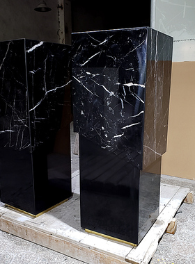 天然大理石雕塑台酒店售楼处大堂落地装饰高端定制工艺品底座