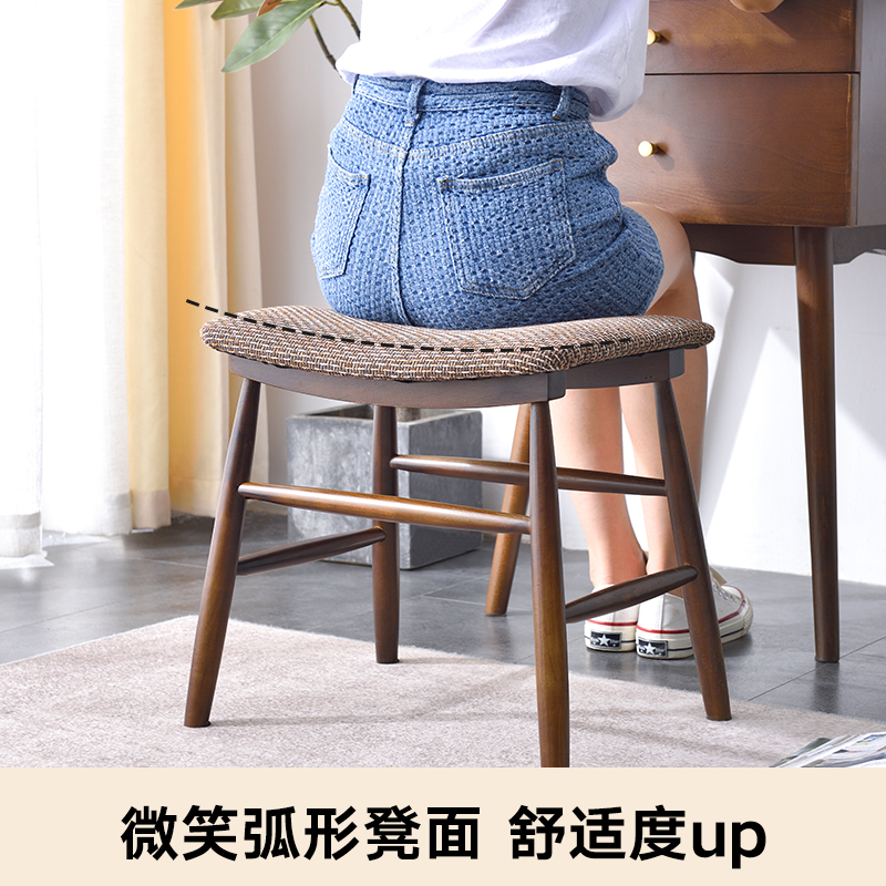 实木换鞋凳家用门口家用穿鞋凳入户门换鞋凳软包坐垫客厅沙发脚凳