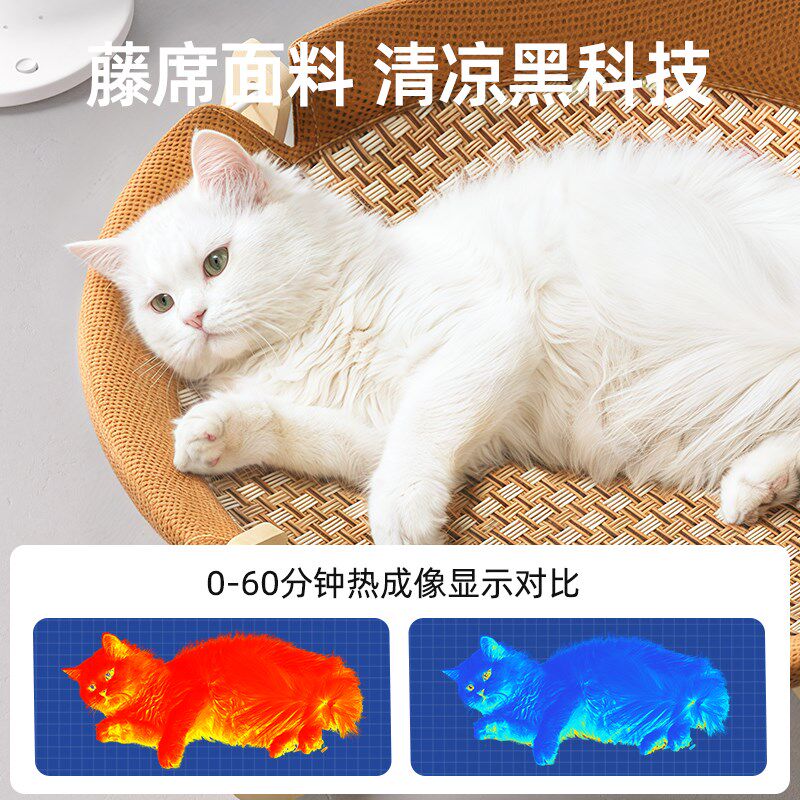 藤编猫窝夏季吊床四季通用幼猫咪睡觉窝凉席夏天小猫床宠物行军床,宠物/宠物食品及用品,猫窝/屋/帐篷/沙发,淘宝优惠券,粉丝福利购,淘宝优惠卷