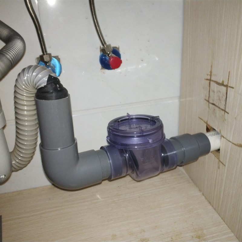 厨房下水道防回流止回阀 卫生间50排水管止逆阀单向阀下水管倒灌