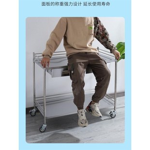 加长器械车加大器械台加厚不锈钢推车三合一器械套车手术室工具车