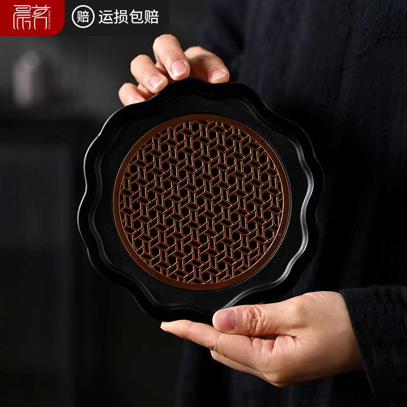 功夫茶托盘壶垫日式茶承一人干泡台茶具配件茶盘茶壶盖碗储水壶承