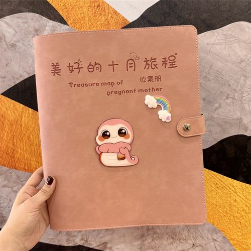 孕检收纳册蛇宝宝a4a5活页软皮孕妈孕期产检b超档案册怀孕记录册
