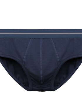 3件装透气男内裤青年三角裤纯棉大码底裤黑蓝灰白色不勒大腿裤头