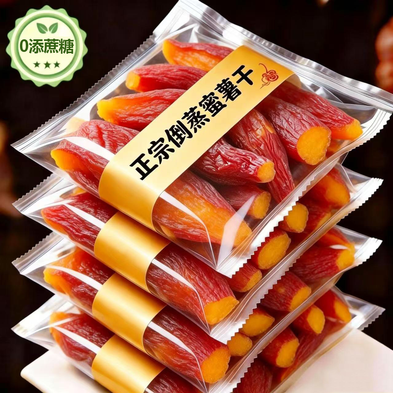 倒蒸红薯干蜜薯干地瓜干农家自制无蔗糖自晒软糯健康休闲解馋零食