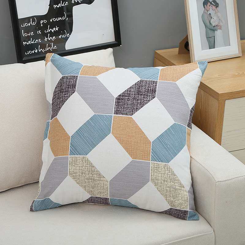 沙发抱枕套不含芯60正方形家用纯棉靠垫客厅全棉靠枕套靠背65