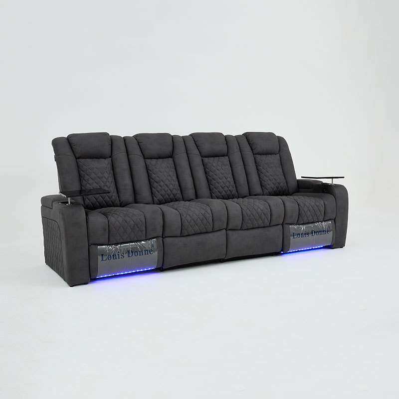 现代多功能电动沙发客厅家庭影音室私人影院直排沙发观影科技布