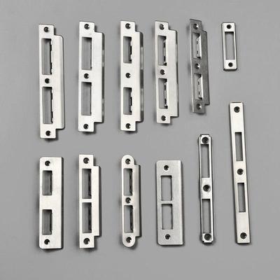 0房门铁片双导片门室内门框锁具配件锁片单铁片舌不锈钢舍扣板挡