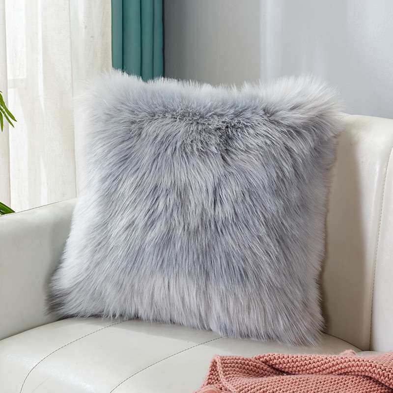 欧式仿羊毛抱枕套长毛绒抱枕靠枕沙发飘窗汽车床头女生可爱腰靠垫