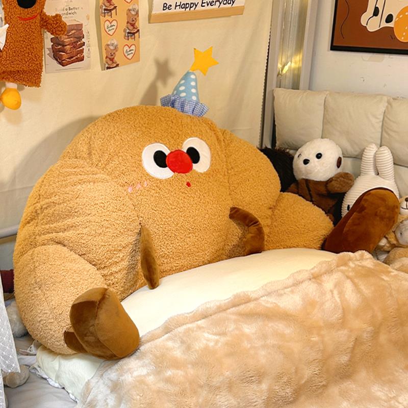 新疆包邮宿舍床头靠垫抱枕牛角包软包大靠背垫床靠枕床上儿童玩偶