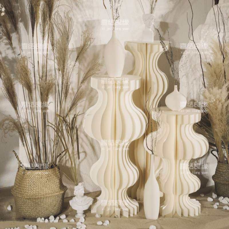 婚庆折柱路引纸质甜品台折叠曲线台罗马柱摆件婚礼场景橱窗布置,节庆用品/礼品,甜品台装饰,淘宝优惠券,粉丝福利购,淘宝优惠卷