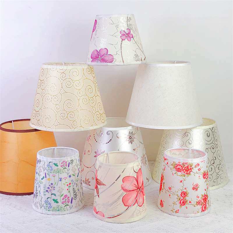 布艺台灯灯罩创意床头编织灯罩卧室落地灯外壳PVC灯罩工厂直销