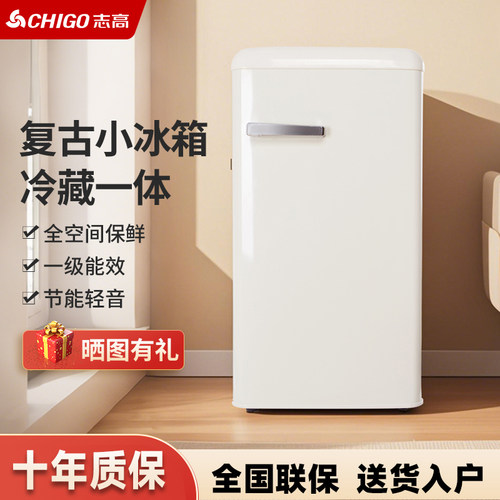 志高复古单门小冰箱冷藏柜