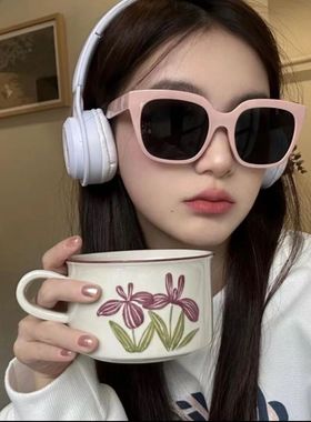 【拍照利器】网红复古时髦太阳镜防紫外线墨镜个性素颜百搭眼镜