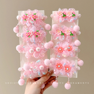 儿童花朵发圈女童高弹力皮筋2025新款小女孩可爱不伤发扎头发头绳