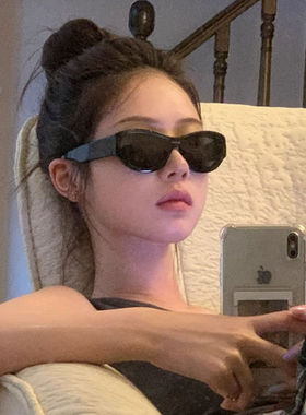 黑色猫眼墨镜女高级感辣妹风太阳镜2025新款女方圆脸眼镜防紫外线