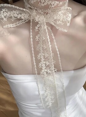 新款春夏百搭装饰飘带法式发带