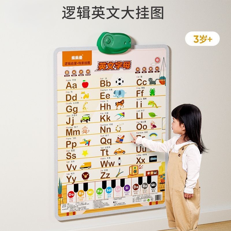 英文字母表挂图发音早教有声儿童英语启蒙点读学习神器逻辑