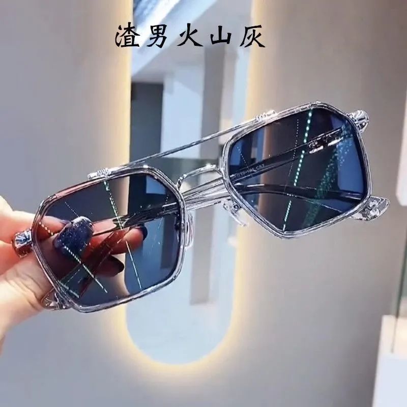 墨镜渣男灰变色眼镜男款防紫外线太阳镜日夜两用陈伟霆同款眼镜框