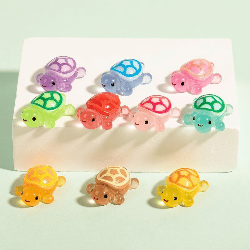 微缩混装夜光大乌龟装饰品荧光小乌龟造景玩具动物摆件模型小礼物