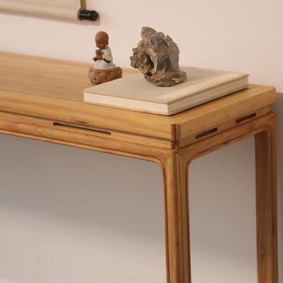 新中式关桌条案老榆木案古典全实木条几头6083案玄明式靠墙供平桌