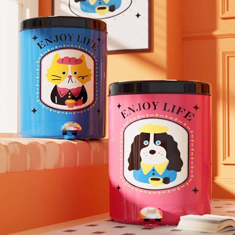 脚猫G2330191踩垃圾桶带盖子圾家用客厅卧室覆古大容量纸厨房脚踏