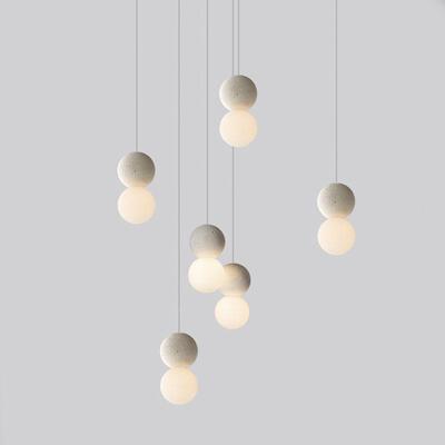 Orgo极水磨石北欧诧寂风楼梯灯头吧台饭厅简约日式卧室简i床LWR吊