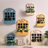 室北欧is门墙口墙壁装 饰假窗上置物架做旧客n厅卧创意背景墙JZA组