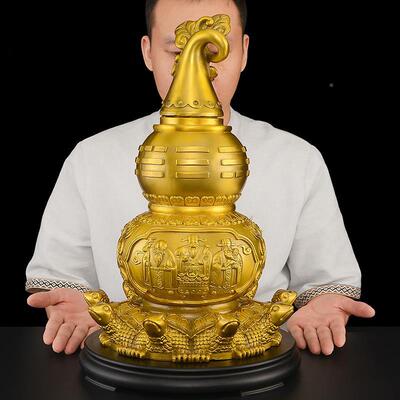 黄铜天医葫二九龟芦阵摆件VHE化摆解五黄黑卧室纯客厅件开盖开口